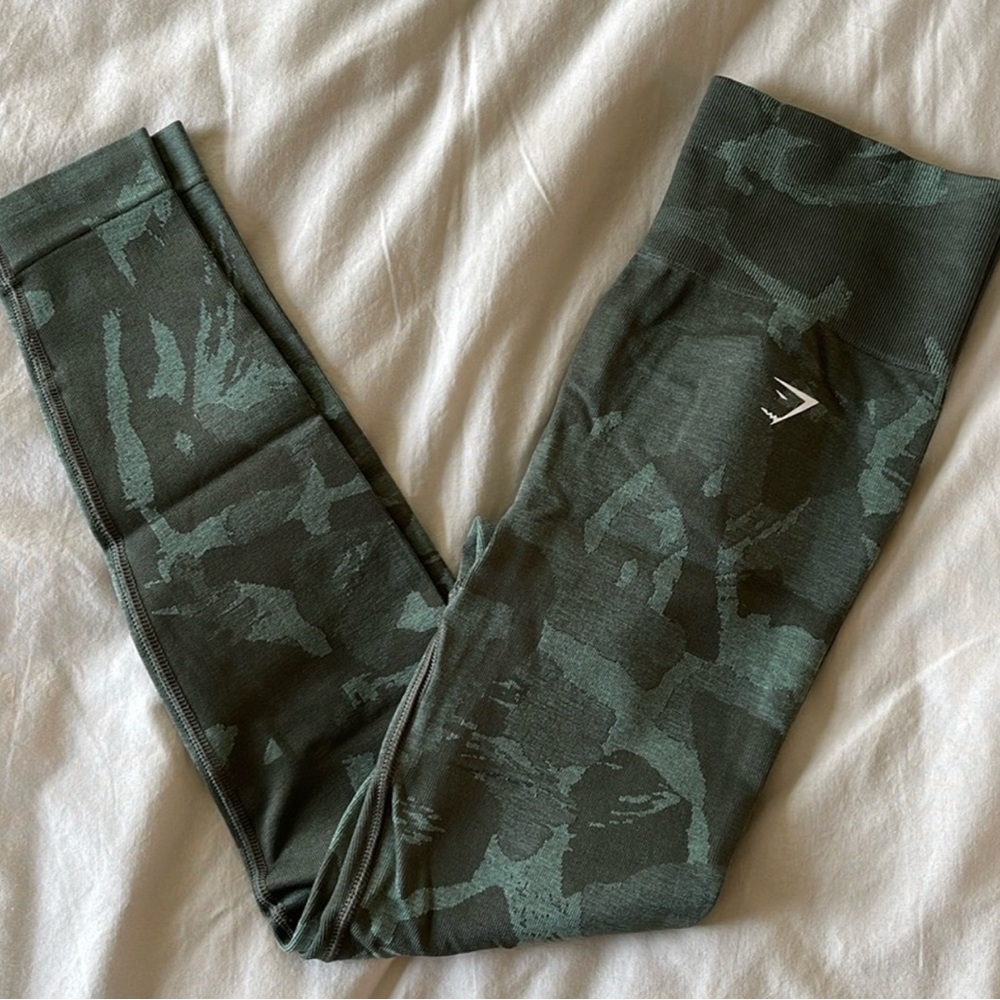 Gymshark Green Camouflage Leggings